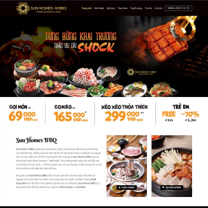 WEBSITE NHÀ HÀNG LẨU NƯỚNG BBQ