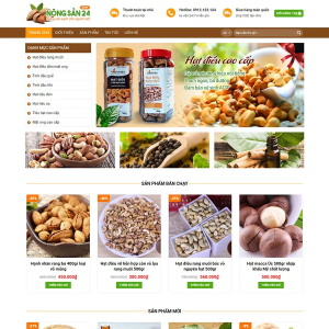 WEBSITE BÁN HẠT ĐIỀU