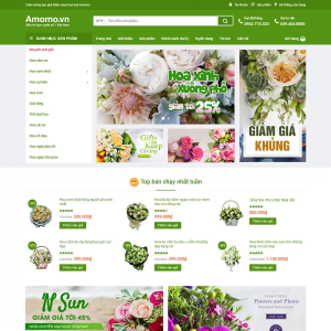 Theme WordPress cửa hàng bán hoa 01