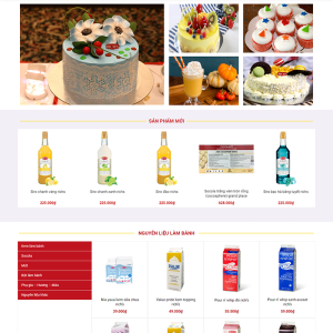 Theme WordPress bán nguyên liệu, dụng cụ làm bánh