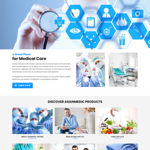 Theme WordPress giới thiệu sản phẩm thiết bị y tế
