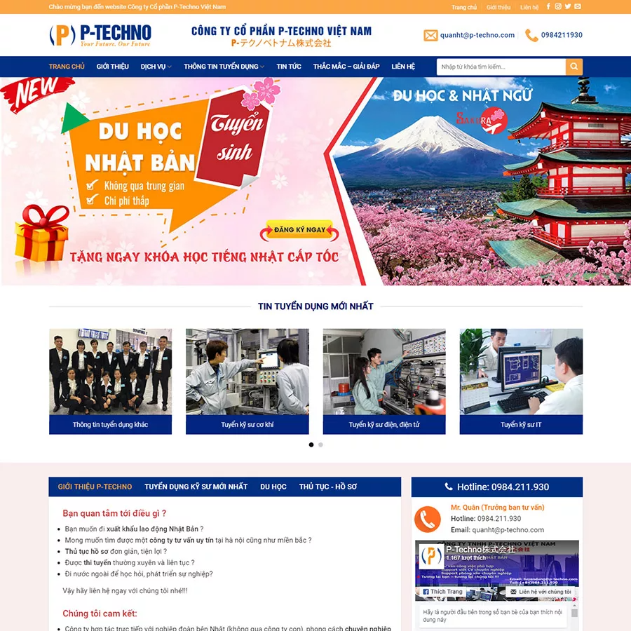 WEBSITE XUẤT KHẨU LAO ĐỘNG NHẬT BẢN